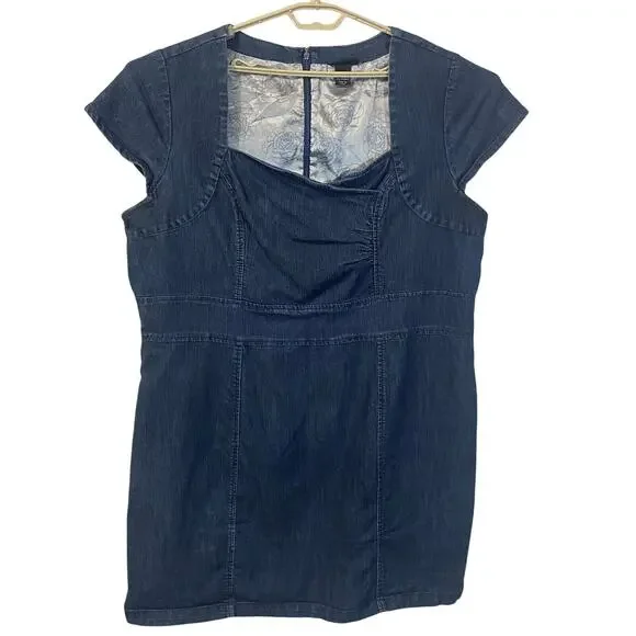 white christmas dresses Take Your Chance Denim Blue Midi Dress – Shop the Mint main image 0